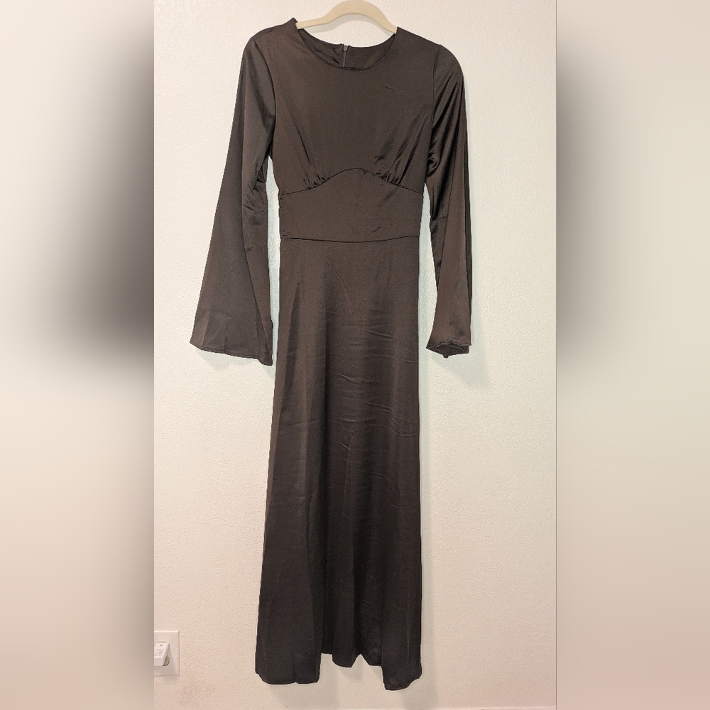 Scacto Brown Evening Gown - Picture 2 of 7